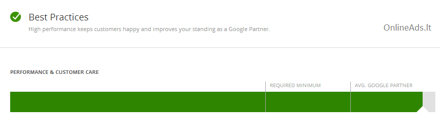 OnlineAds.lt Google AdWords partner best practices status